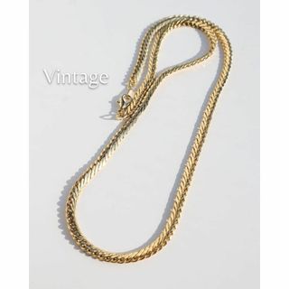 ヴィンテージ(VINTAGE)のアシンメトリー フラット 喜平 チェーン vintage ネックレス 5㎜(ネックレス)