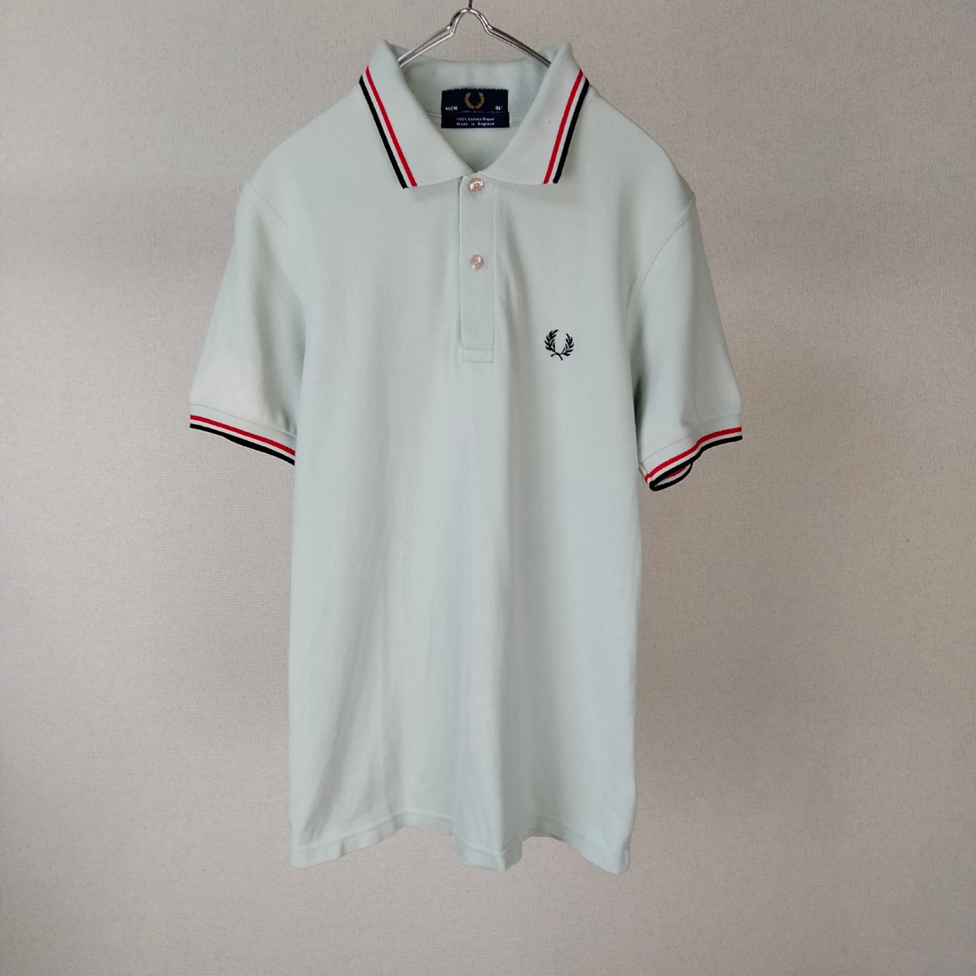 FRED PERRY(フレッドペリー)の90s フレッドペリー　ロゴ刺繍　シンプル　ポロシャツ　半袖シャツ　古着 メンズのトップス(ポロシャツ)の商品写真