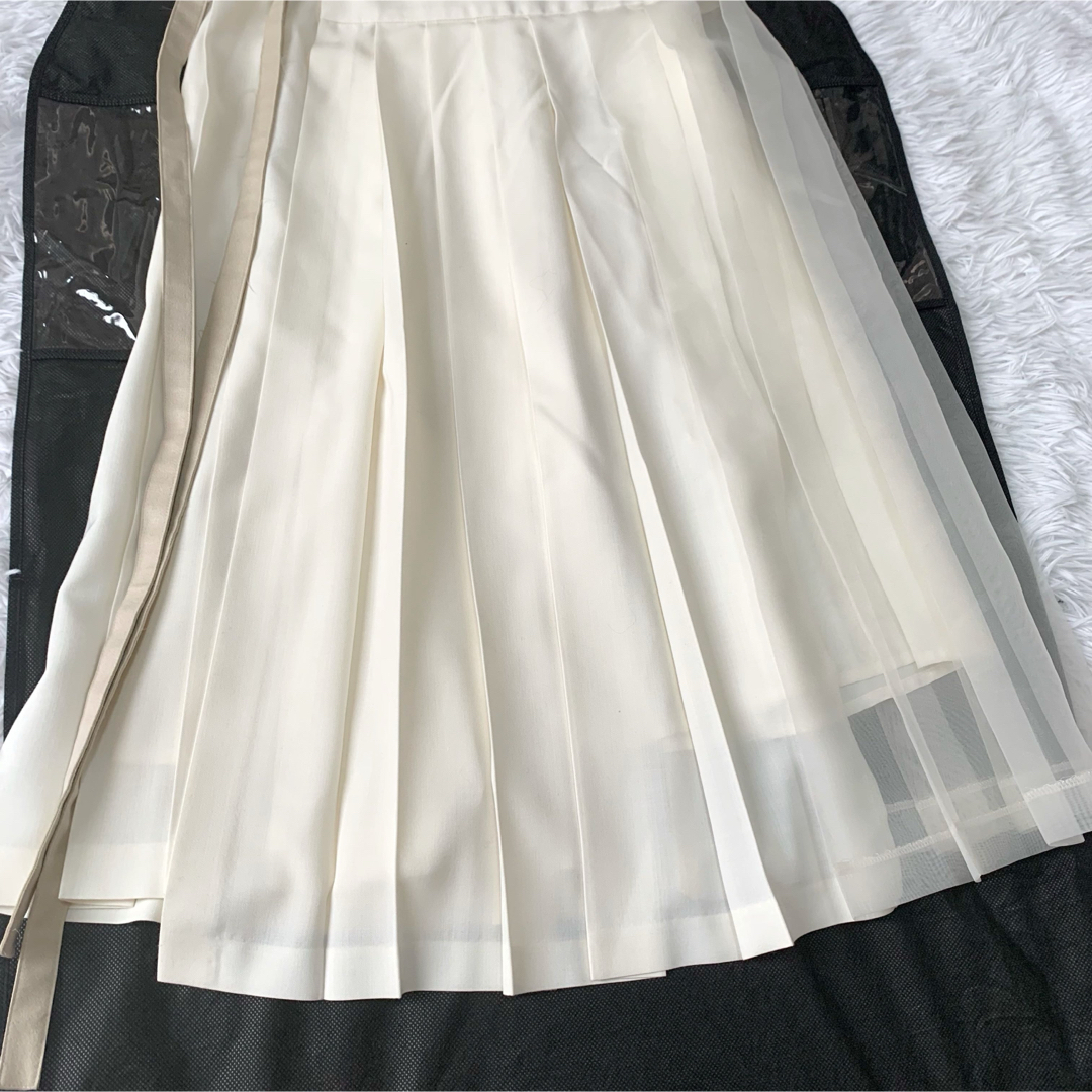 AULA(アウラ)の【美品】AULA アウラ プリーツラップスカート シフォン 0サイズ チュール レディースのスカート(ロングスカート)の商品写真