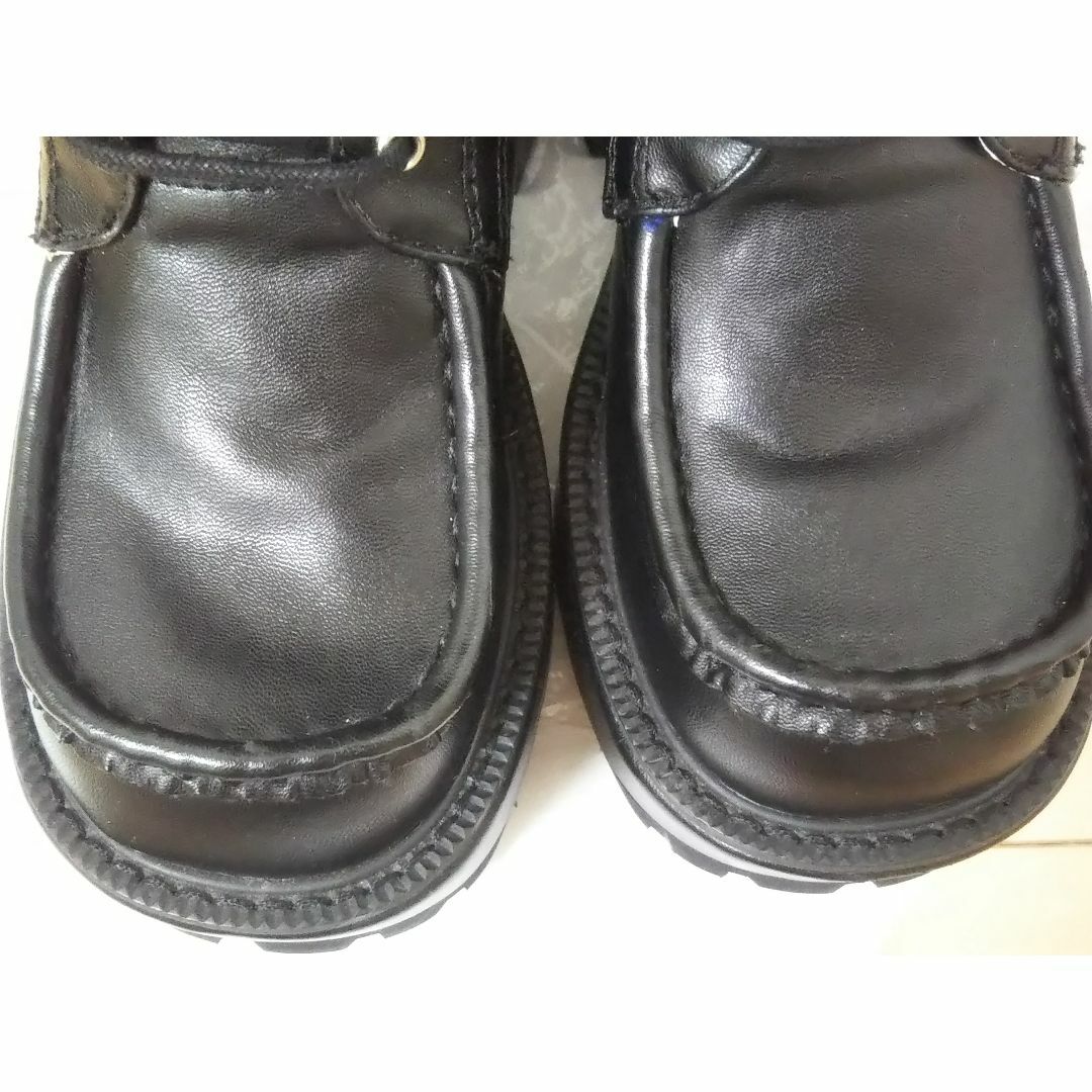 YOSUKE(ヨースケ)の厚底編上げロングブーツ　YOSUKE　22.5cm　黒 レディースの靴/シューズ(ブーツ)の商品写真
