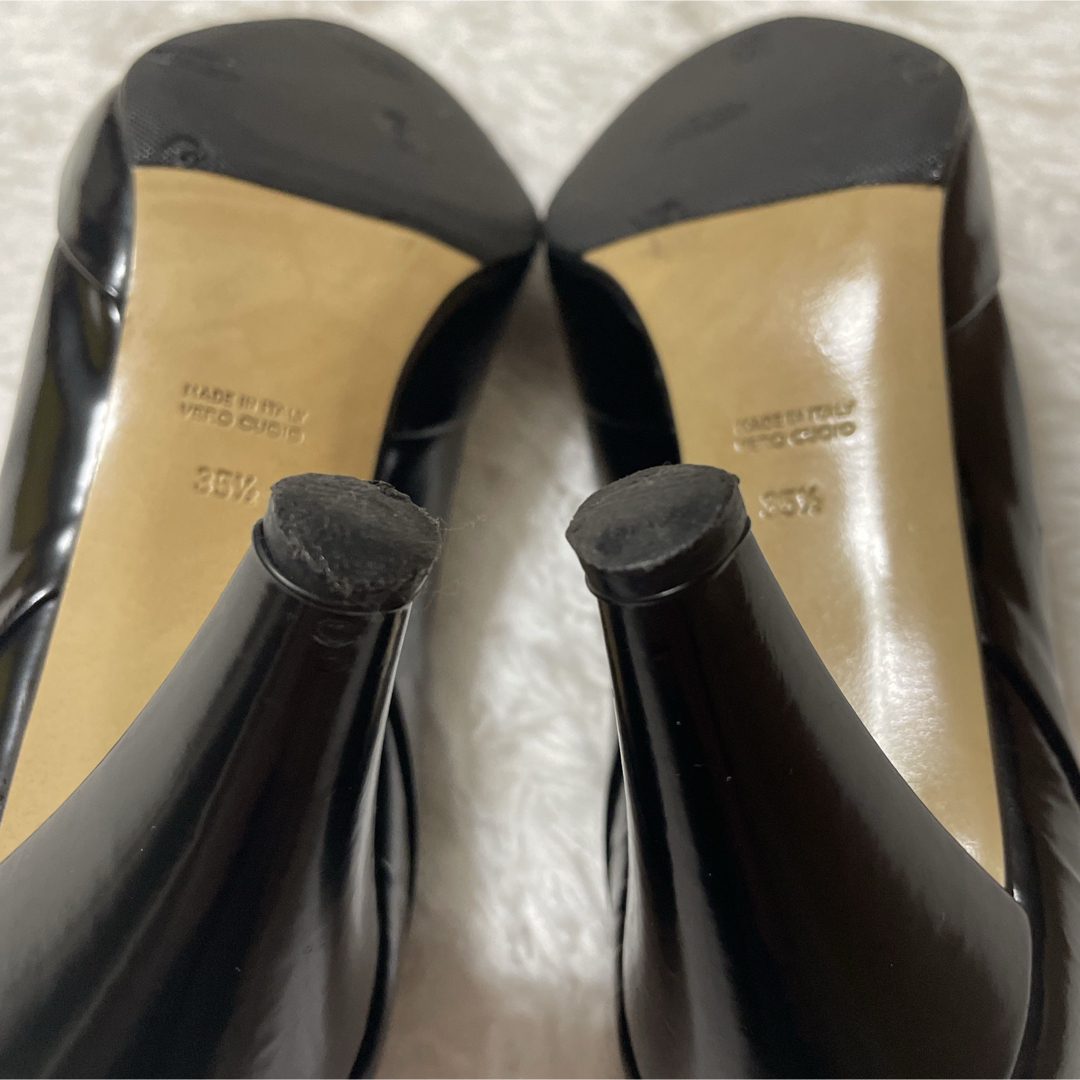 PELLICO(ペリーコ)の【美品】PELLICO レディースパンプス　レザー22.5ブラック レディースの靴/シューズ(ハイヒール/パンプス)の商品写真