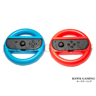 ニンテンドースイッチ(Nintendo Switch)の任天堂 Switch 青、赤 Joy-Con ハンドル マリオカート 左右セット(その他)