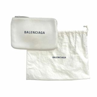 バレンシアガ(Balenciaga)のバレンシアガ BALENCIAGA ポーチ 白　ホワイト レザー(その他)