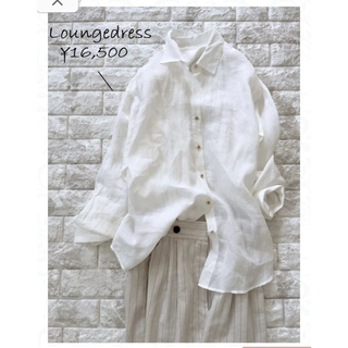 ラウンジドレス(Loungedress)のLoungedress（ラウンジドレス） リネンバックタイシャツ(シャツ/ブラウス(長袖/七分))