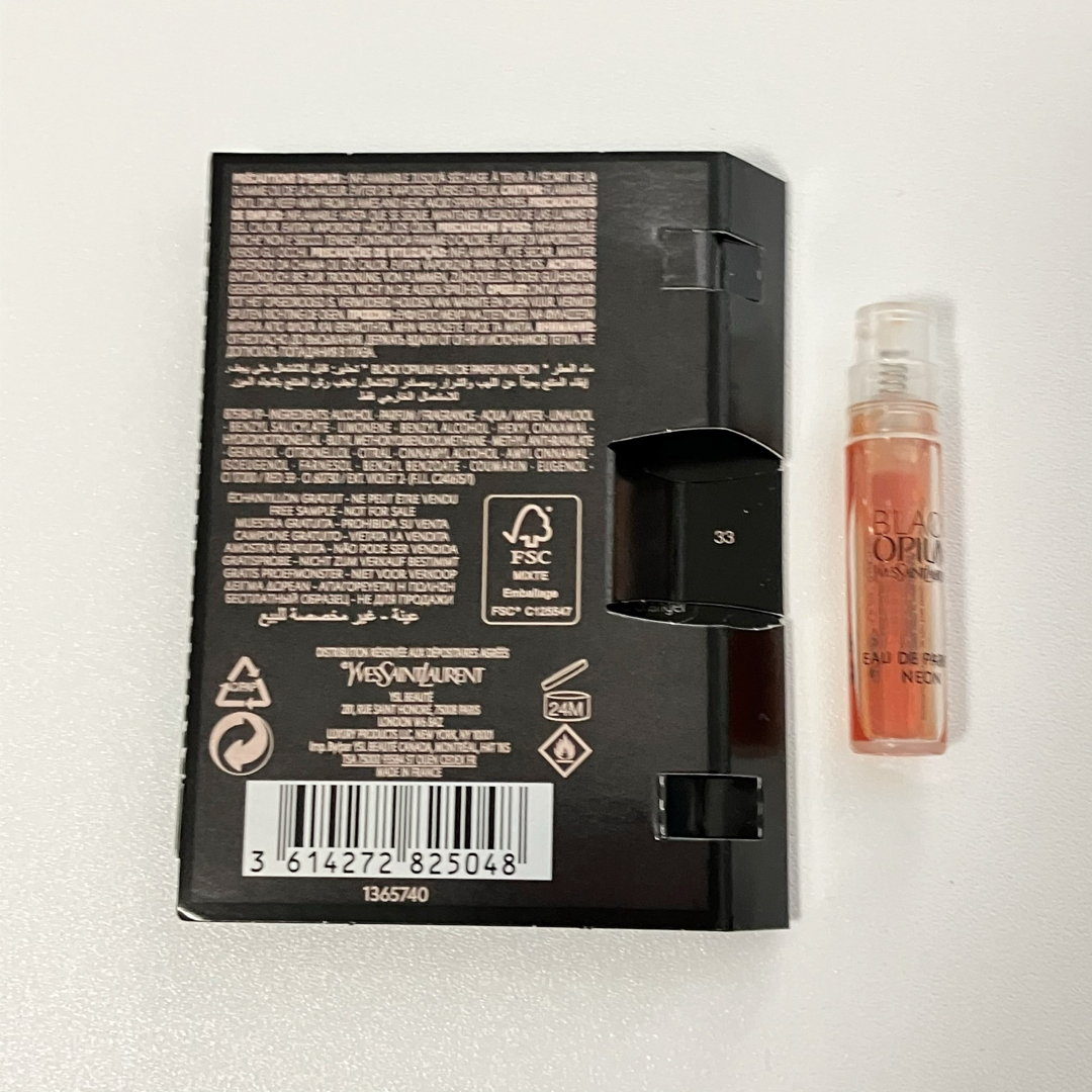 Yves Saint Laurent Beaute(イヴサンローランボーテ)のサンローラン　ブラックオピウム　オードパルファムネオン　サンプル　1.2ml コスメ/美容の香水(香水(女性用))の商品写真