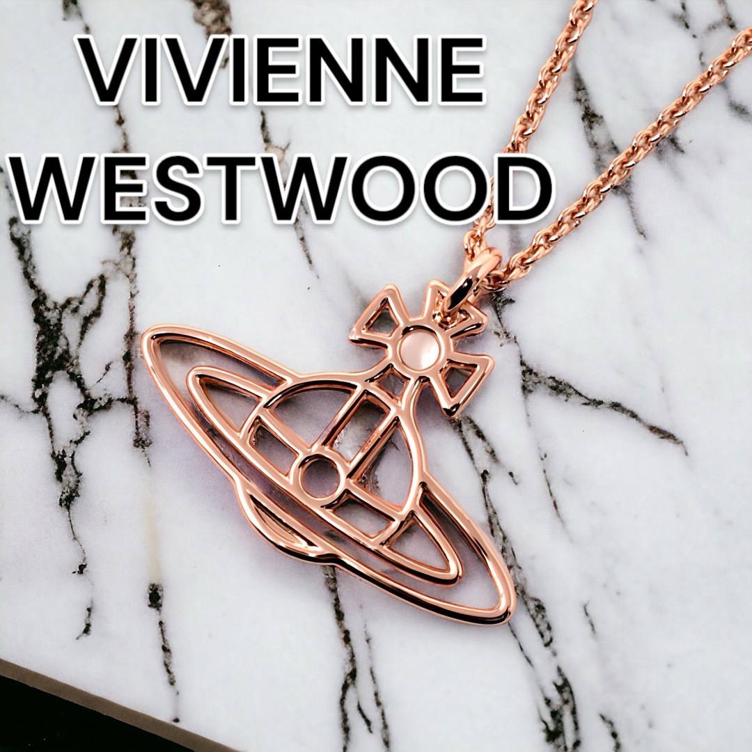 Vivienne Westwood(ヴィヴィアンウエストウッド)の【新品未使用】ヴィヴィアンウエストウッド【日本正規品】ネックレス　ピンクゴールド レディースのアクセサリー(ネックレス)の商品写真