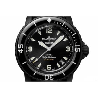 スウォッチ(swatch)のベルト交換済み　ブランパン　スウォッチ　OCEAN OF STORMS(腕時計(アナログ))