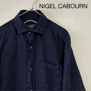 Nigel Cabourn - 美品 90s NIGEL CABOURN 長袖 リネンシャツ ネイビー