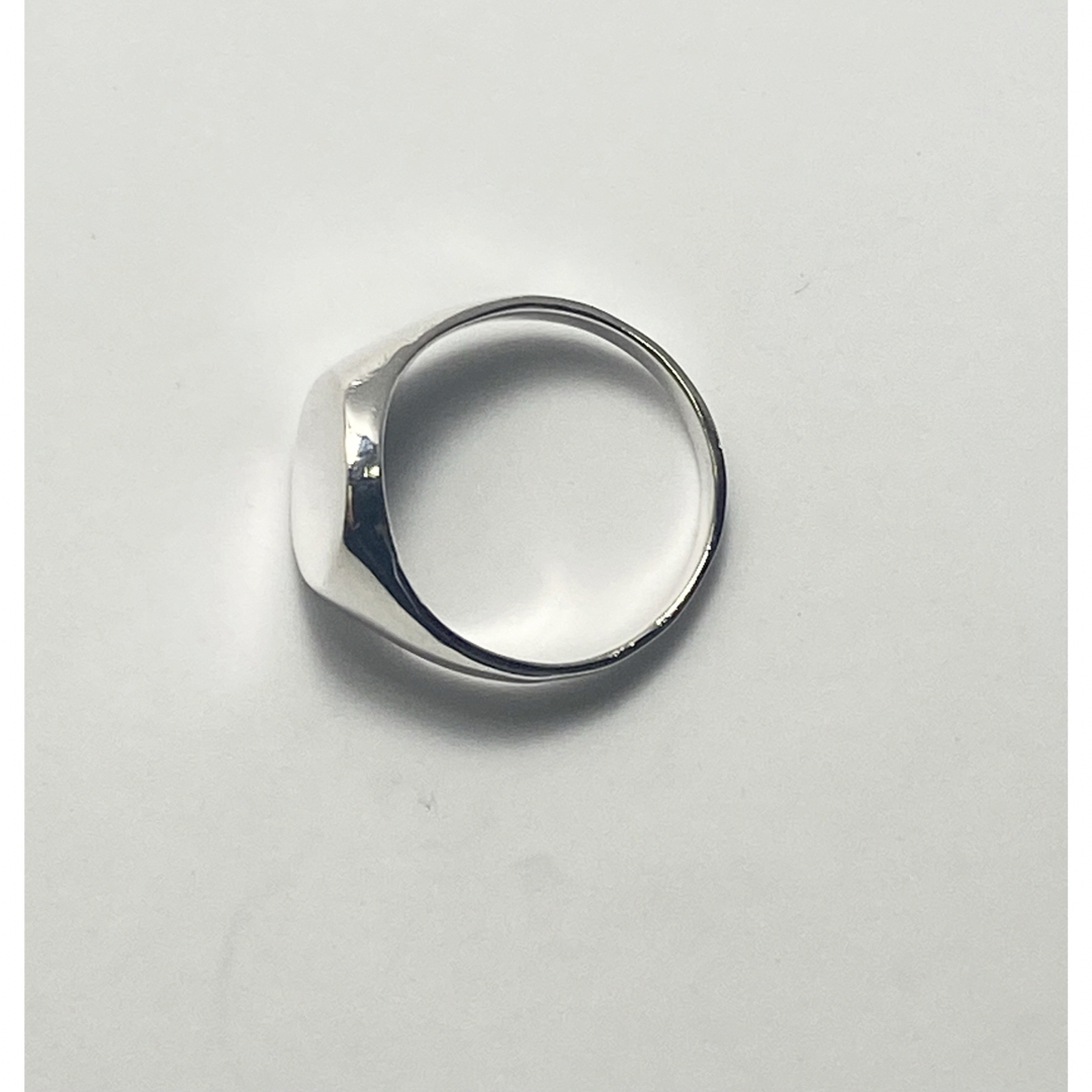 オーバル　シグネット　印台　シルバー925リングSILVER銀指輪17号　R8w メンズのアクセサリー(リング(指輪))の商品写真