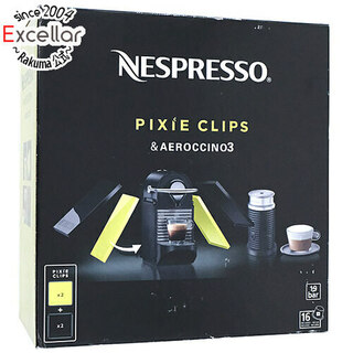 ネスプレッソ(NESPRESSO)のネスプレッソ　ピクシークリップ　C60BYA3B　ブラック＆レモンイエロー　カプセルコーヒーセット・保証書なし　未使用(コーヒーメーカー)