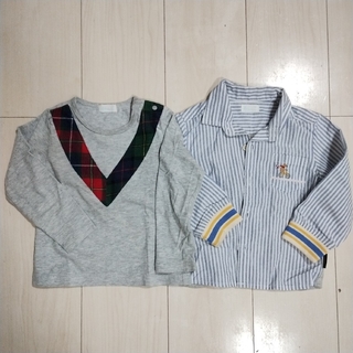 コンビミニ(Combi mini)の2枚セット コンビミニ 長袖シャツ ロンＴ(Tシャツ/カットソー)