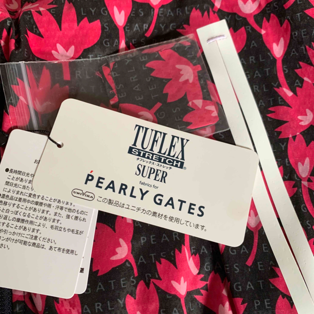 PEARLY GATES(パーリーゲイツ)のパーリーゲイツタフレックススーパーストレッチ桜柄薄手ブルゾンサイズ1 レディースのジャケット/アウター(ブルゾン)の商品写真