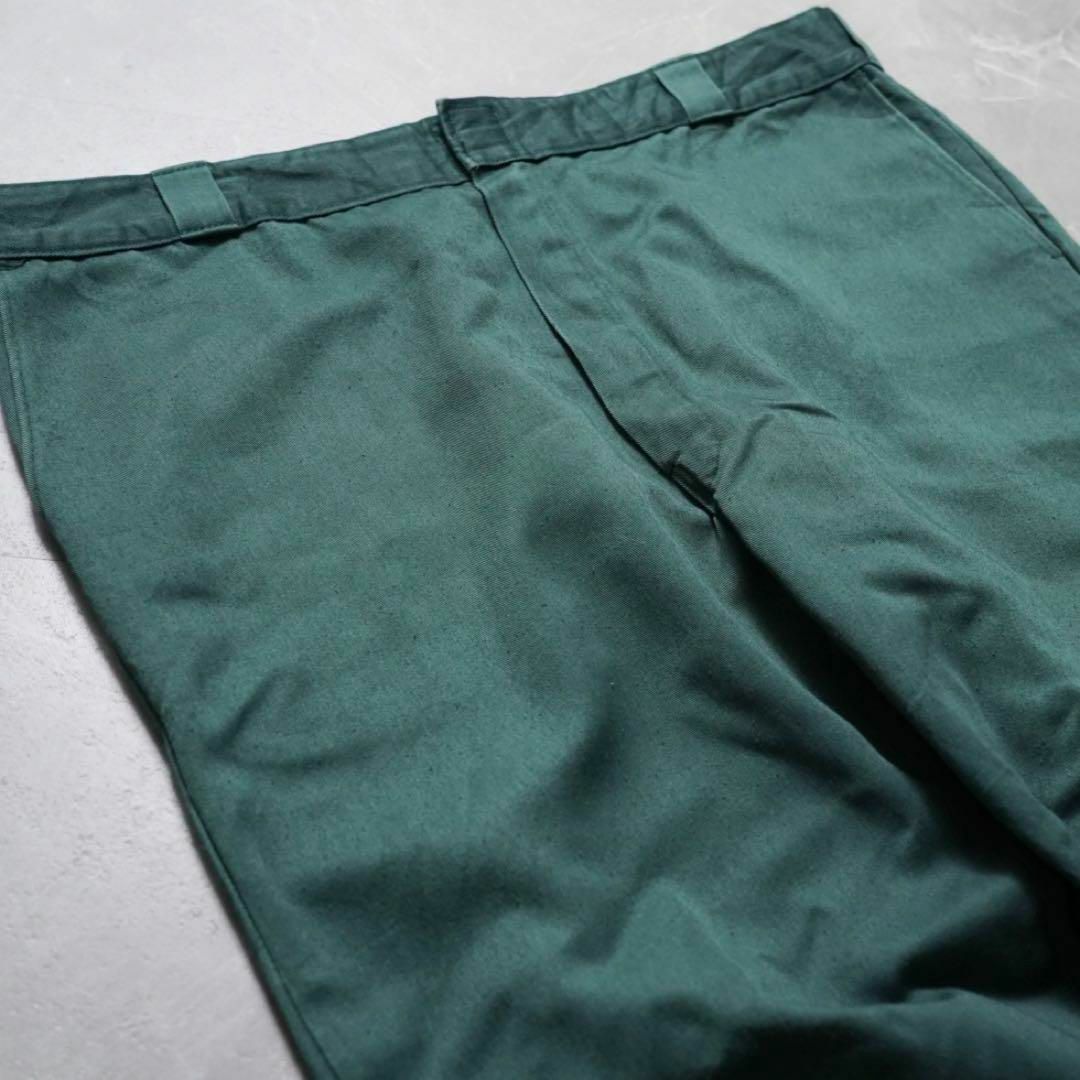 Dickies(ディッキーズ)のW44 L28 80s ワークパンツ　USA製　チビタグ　グリーン　ディッキーズ メンズのパンツ(ワークパンツ/カーゴパンツ)の商品写真