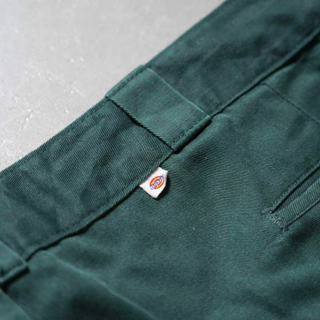 Dickies(ディッキーズ)のW44 L28 80s ワークパンツ　USA製　チビタグ　グリーン　ディッキーズ メンズのパンツ(ワークパンツ/カーゴパンツ)の商品写真