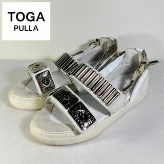 トーガプルラ(TOGA PULLA)のTOGA PULLA トーガプルラ メタル スニーカー サンダル ホワイト 38(サンダル)