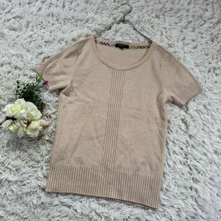 バーバリー(BURBERRY)の極美品 入手困難 BURBERRY サマーニット M カシミヤ100% ベージュ(ニット/セーター)