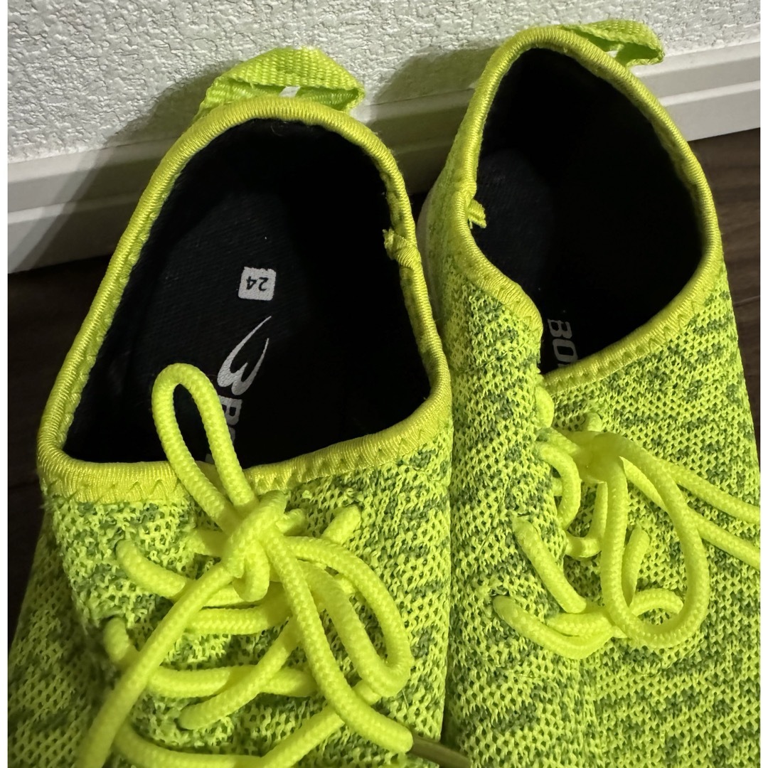 蛍光スニーカー シューズ 黄色 イエロー メンズの靴/シューズ(スニーカー)の商品写真