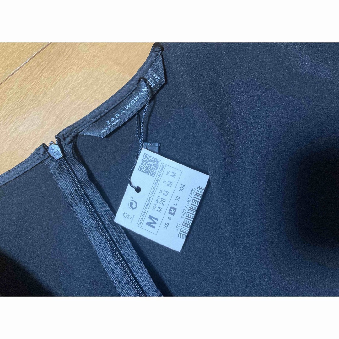 ZARA(ザラ)のZARA パフスリーブ　ワンピース　M レディースのワンピース(ロングワンピース/マキシワンピース)の商品写真