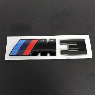 ビーエムダブリュー(BMW)のBMW M 3 エンブレムステッカー　ブラック　１枚 (車外アクセサリ)