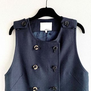 スリーワンフィリップリム(3.1 Phillip Lim)のフィリップリム ベスト ジレ ネイビー(ベスト/ジレ)