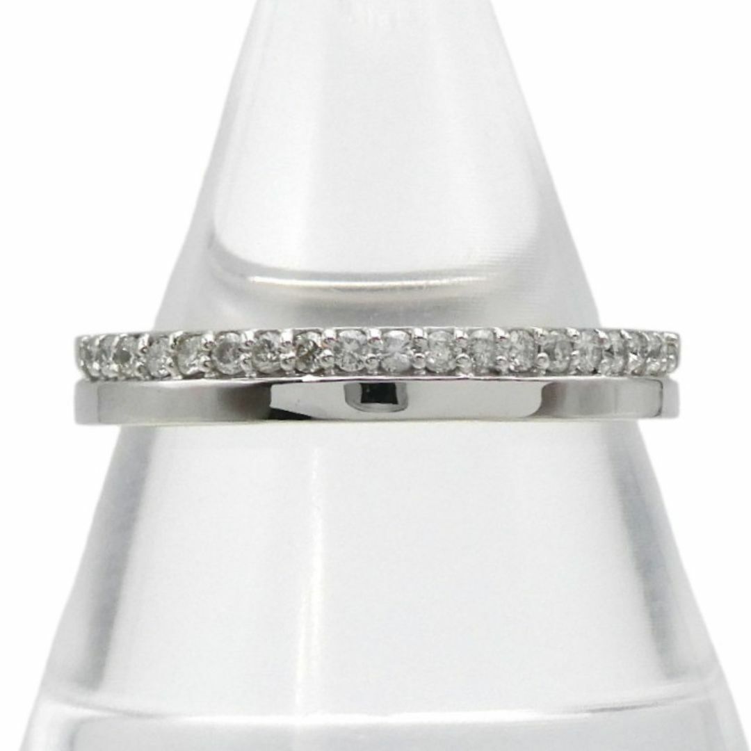 リング K18WG ダイヤモンド0.16ct  ２連風 10.5号 レディースのアクセサリー(リング(指輪))の商品写真