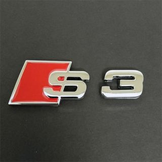 アウディ(AUDI)のAUDI アウディ　S3 3Dエンブレム　シルバー　１個(車外アクセサリ)