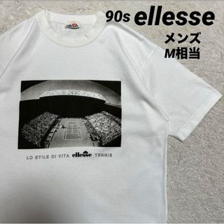 エレッセ(ellesse)の90s ellesse 半袖Tシャツ　シングルステッチ　メンズM相当(Tシャツ/カットソー(半袖/袖なし))