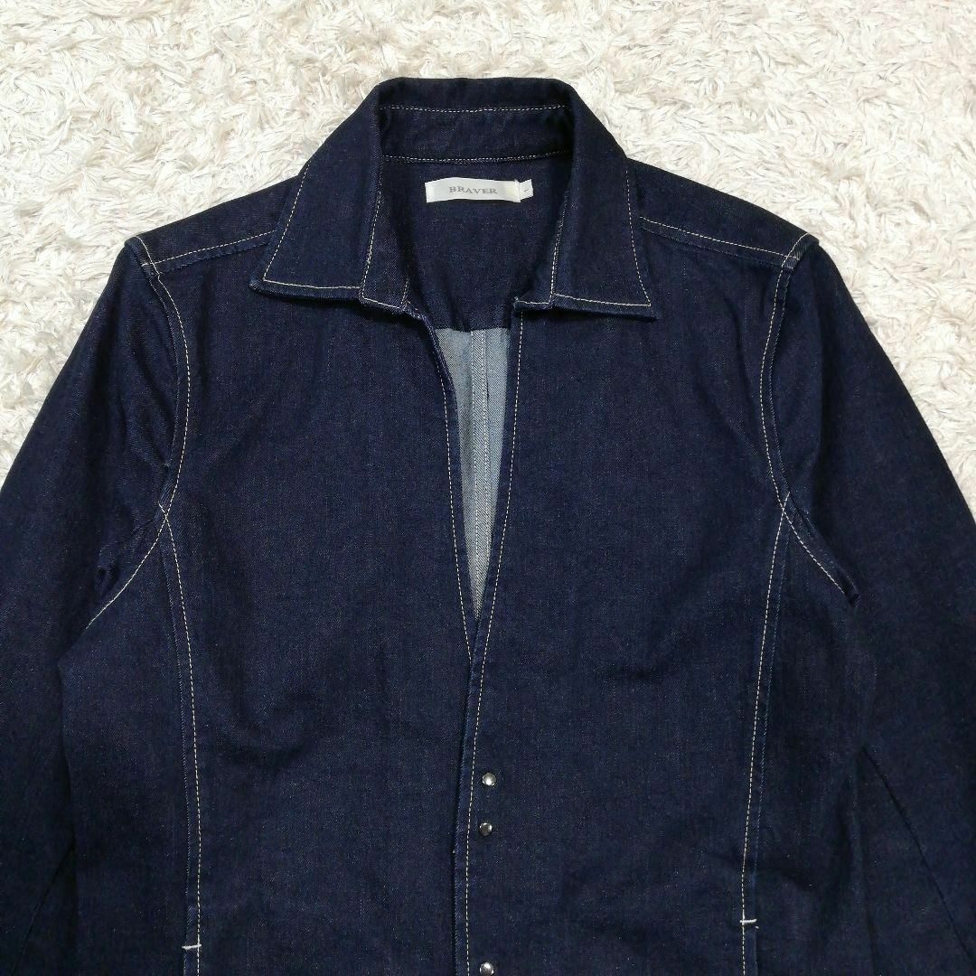 BRAVER　デニムジャケット　ブルゾン　ジージャン　Gジャン　ホック　メンズ メンズのジャケット/アウター(Gジャン/デニムジャケット)の商品写真