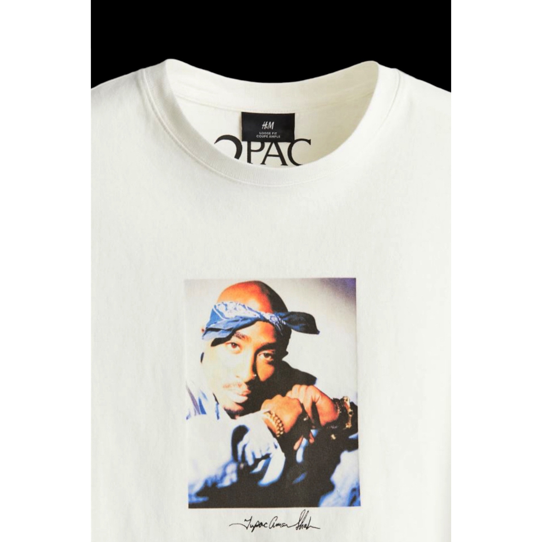 H&M(エイチアンドエム)の新品 H&M × 2PAC コラボ Tシャツ 半袖 HIPHOP L メンズのトップス(Tシャツ/カットソー(半袖/袖なし))の商品写真
