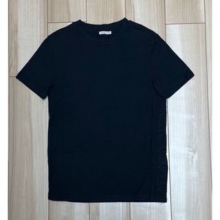 モンクレール(MONCLER)の［新品同様］モンクレール　サイドロゴTシャツ　ブラック　XL(Tシャツ/カットソー(半袖/袖なし))