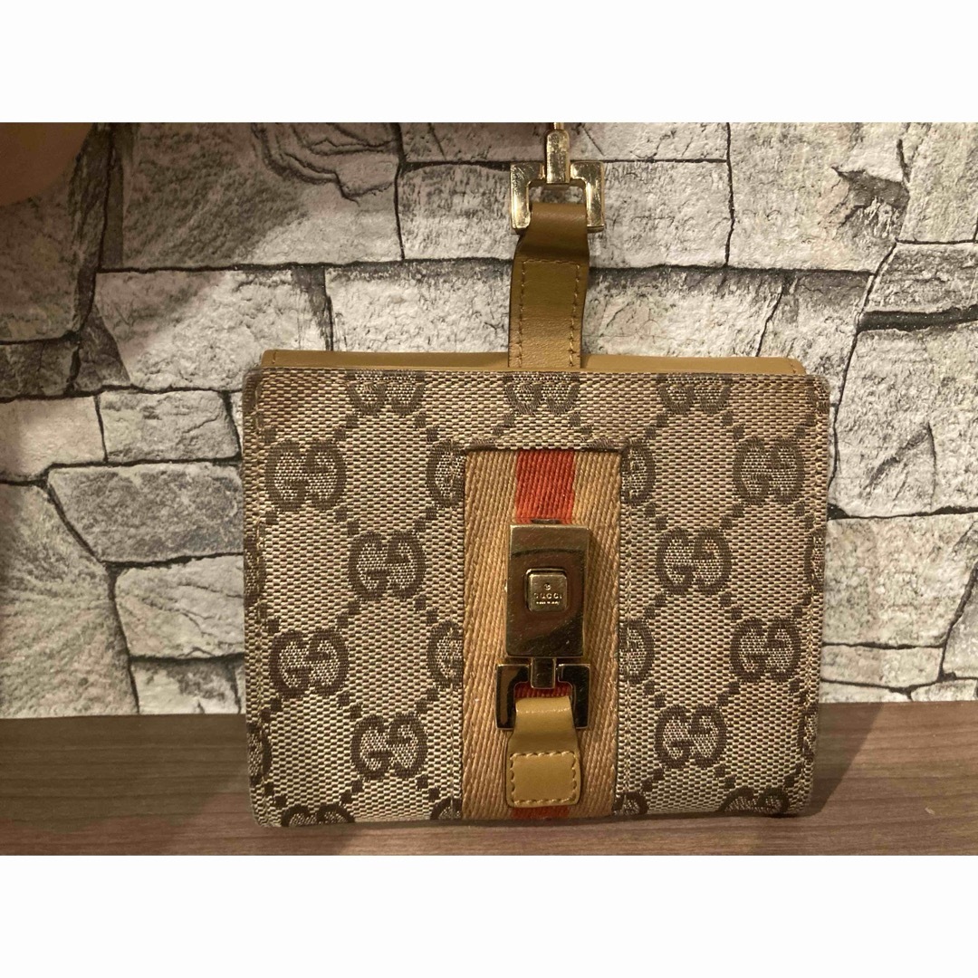 Gucci(グッチ)の【美品】希少　GUCCI 二つ折り財布　GGマーモント　キャンバス　ジャッキー レディースのファッション小物(財布)の商品写真