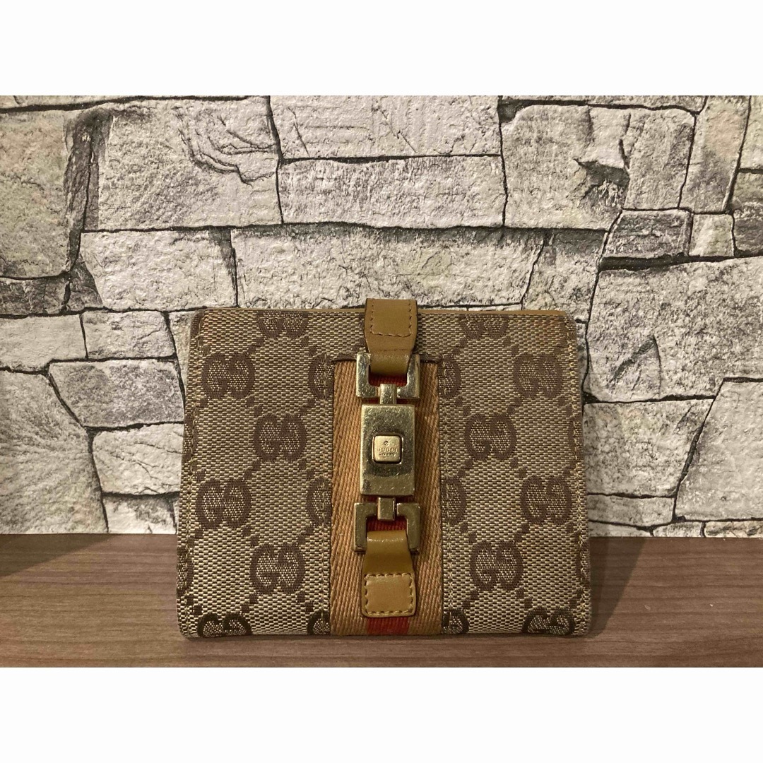 Gucci(グッチ)の【美品】希少　GUCCI 二つ折り財布　GGマーモント　キャンバス　ジャッキー レディースのファッション小物(財布)の商品写真