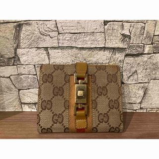 グッチ(Gucci)の【美品】希少　GUCCI 二つ折り財布　GGマーモント　キャンバス　ジャッキー(財布)