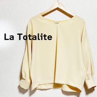 ラトータリテ(La TOTALITE)のLaTOTALITE ラトータリテ　カットソー　イエロー　黄色　五分袖　Ｖネック(カットソー(長袖/七分))