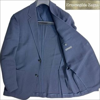 Ermenegildo Zegna - J6364 美品 エルメネジルドゼニア モヘヤ混 アンコンジャケット 紺 48C