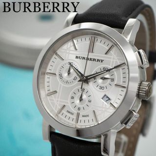 バーバリー(BURBERRY)の738【美品】バーバリー時計　メンズ腕時計　クロノグラフ　ノバチェック　箱付き(腕時計(アナログ))