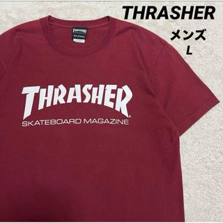 スラッシャー(THRASHER)のTHRASHER スラッシャー　半袖Tシャツ　エンジ色　メンズ L(Tシャツ/カットソー(半袖/袖なし))