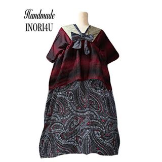 INORI4Uハンドメイド　一点限定デザイン　着物リメイクワンピース&トップス　(ロングワンピース/マキシワンピース)