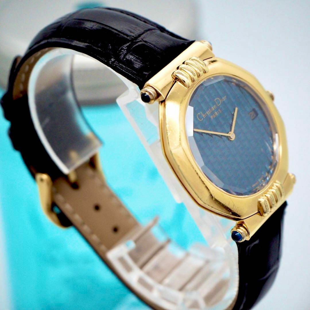 Christian Dior(クリスチャンディオール)の211 クリスチャンディオール時計　ロゴ文字盤　ゴールド　ネイビー　オクタゴン メンズの時計(腕時計(アナログ))の商品写真