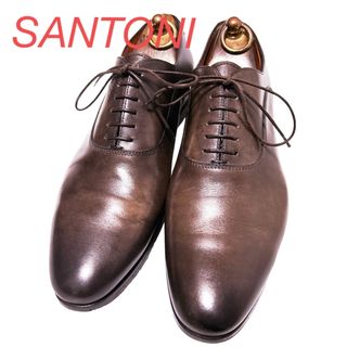 Santoni - 295.SANTONI サントーニ プレーントゥ 付属品あり ブラウン UK7F