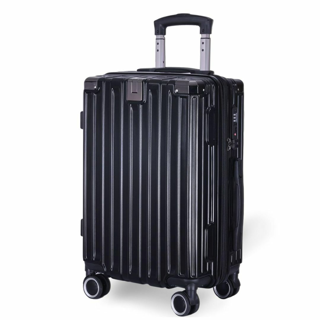 【色: ブラック】[Vivcon] スーツケース 拡張機能付 キャリーケース 超その他
