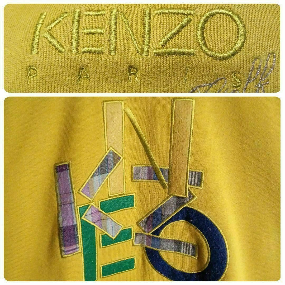 KENZO(ケンゾー)の【希少デザイン】ケンゾー☆センター刺繍ロゴ入りスウェット 人気カラー 太アーム メンズのトップス(スウェット)の商品写真