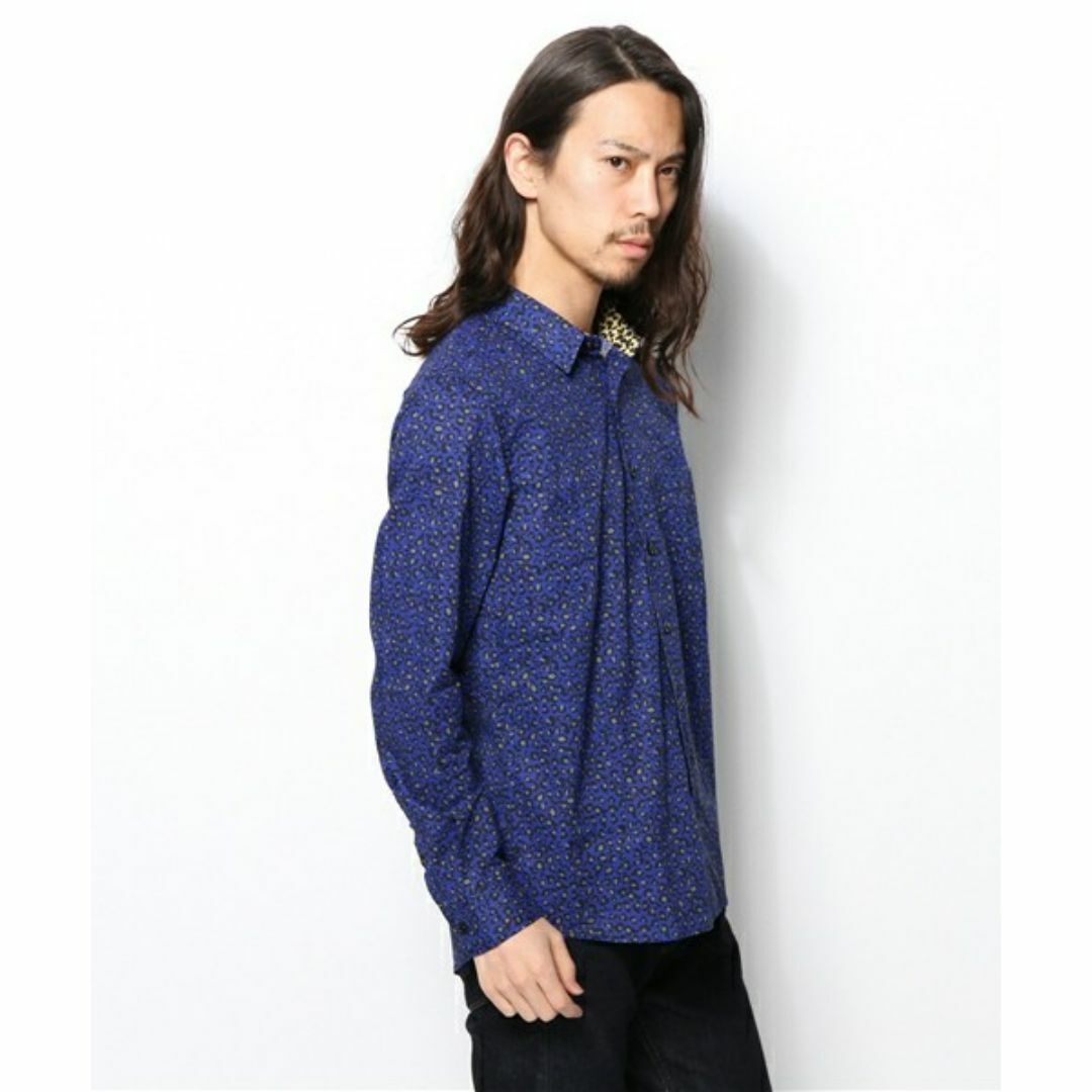 【BROWN】レオパード柄シャツ ブルー M メンズのトップス(シャツ)の商品写真