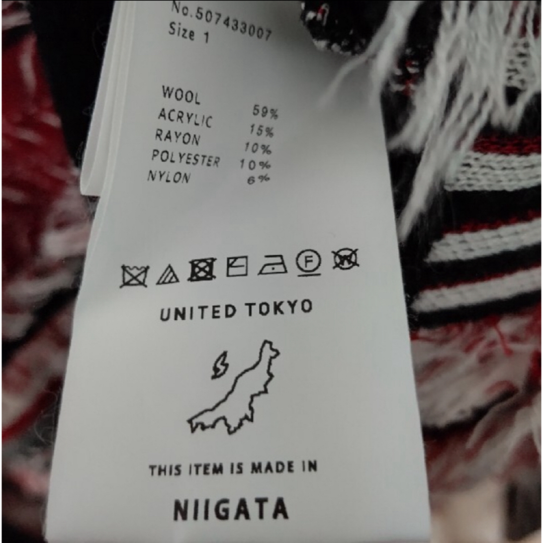 UNITED TOKYO(ユナイテッドトウキョウ)の白石麻衣さん着用　フリンジジャガードニット レディースのトップス(ニット/セーター)の商品写真