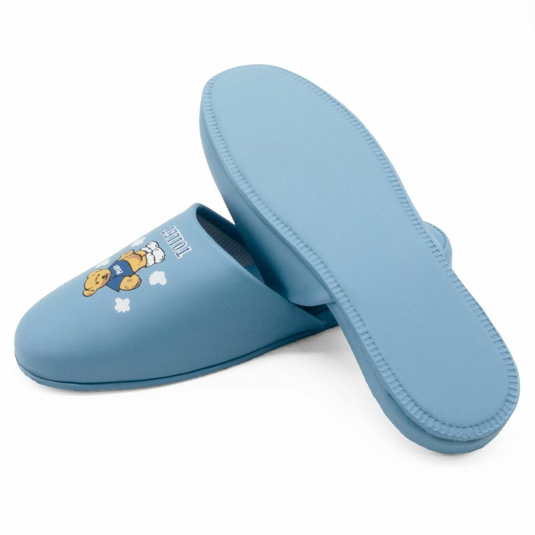 【色: ブルー】オクムラ トイレスリッパ クマトイレ M ブルー AAAM690 メンズの靴/シューズ(その他)の商品写真