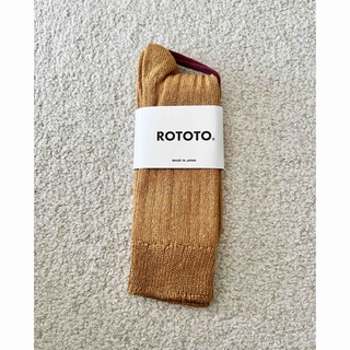 ロトト(ROTOTO)のRoToTo LINEN COTTON RIBBED CREW SOCKS 靴下(ソックス)