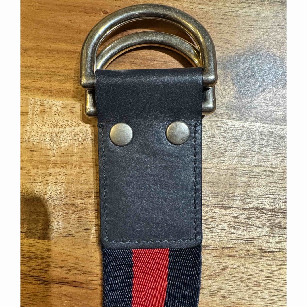 Gucci(グッチ)のGUCCI 451136 バックル シェリーライン リング ベルト ネイビー  メンズのファッション小物(ベルト)の商品写真