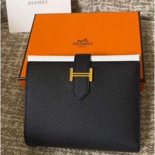 エルメス(Hermes)のエルメス ベアンコンパクト ノワール 黒 美品(財布)