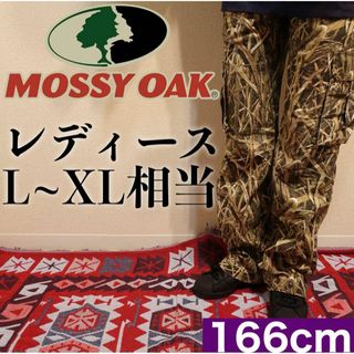 【美品】MOSSY OAK レディースL相当 カーゴパンツ リアルツリー柄 古着(ワークパンツ/カーゴパンツ)