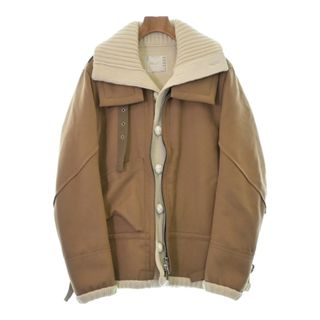 sacai サカイ ブルゾン（その他） 3(L位) 茶xアイボリー 【古着】【中古】